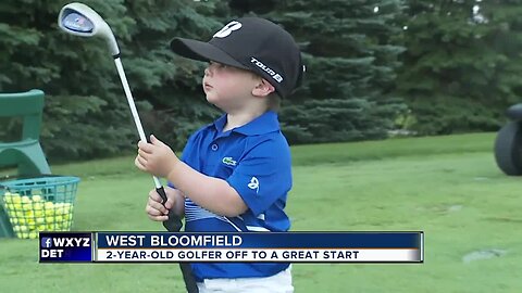 2-year-old golfer off to a great start