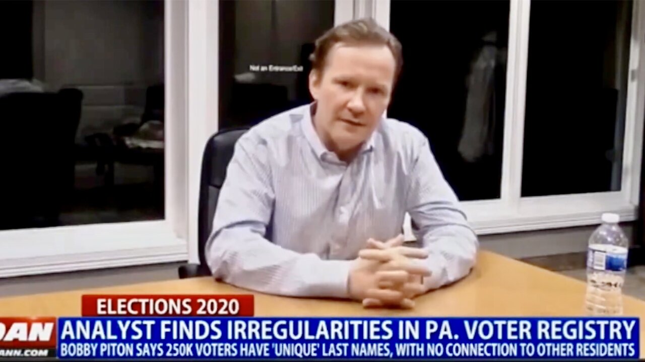 Data Analyst Bobby Piton Finds Over 520,000 FAKE LAST NAMES Voted For Biden in Pennsylvania