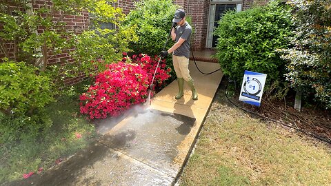 I almost RUINED my pressure washer cleaning this UNBELIEVABLY dirty driveway