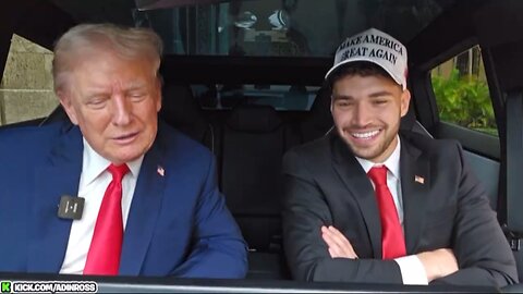 🎉CYBERTRUMP.... Trump in a CyberTruck listening to tunes! 🎉