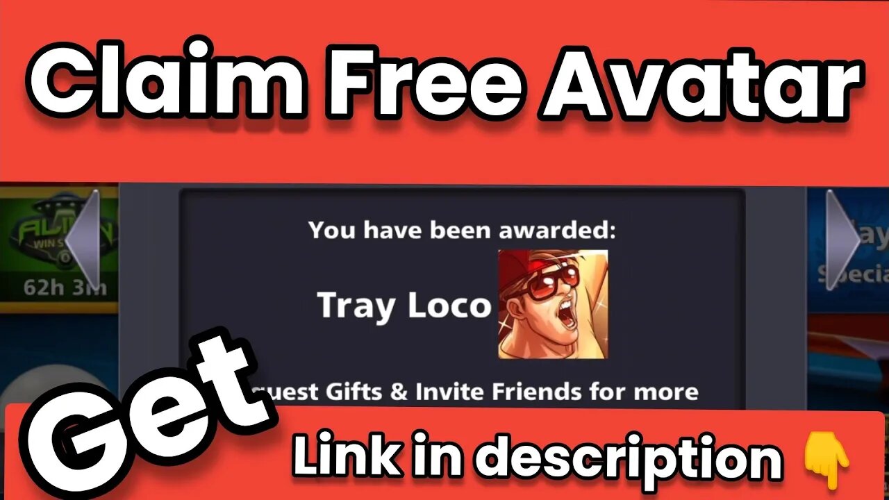 Claim Tray Loco Avatar Free Friday Reward 8 Ball Pool