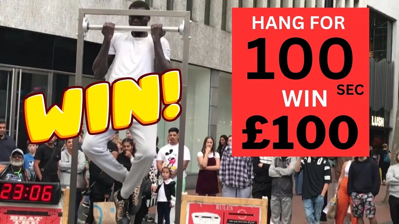 Hang Challenge in Birmingham | Hang100 Seconds WIN £100 POUNDS!