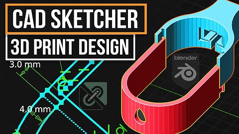 CAD Sketcker 3D Print Design Workflow | Blender 3.2 + | Ender-3 S1