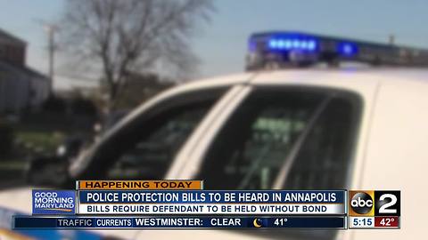 Police protection bills to be heard in AnnapolisPolice protection bills to be heard in Annapolis