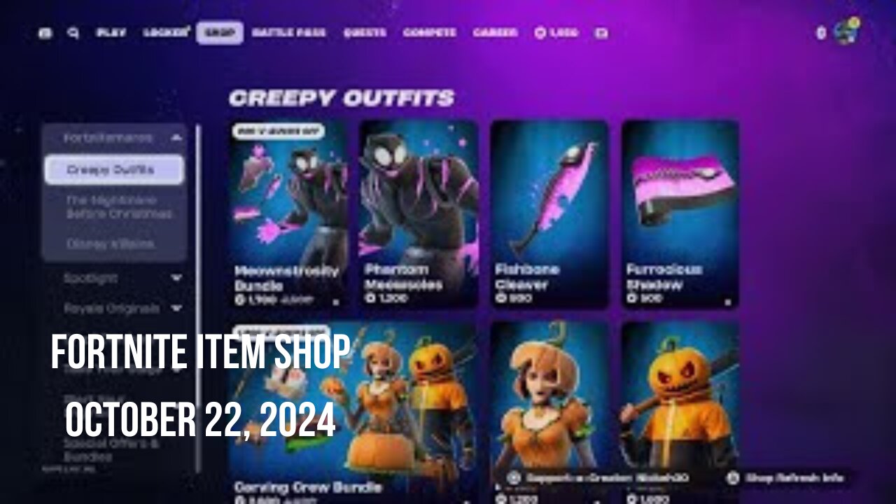 Fortnite Item Shop|October 22, 2024