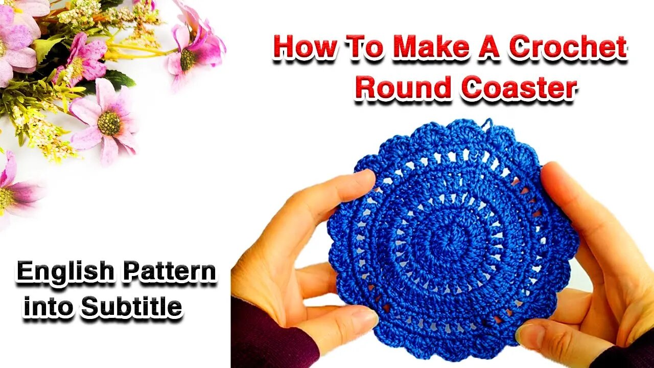 How To Make A Crochet Round Coaster l Crafting Wheel.