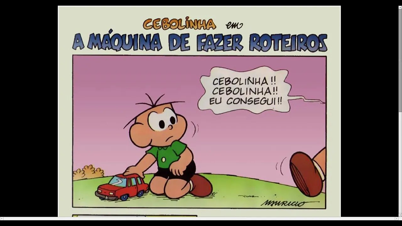 Cebolinha Em A Máquina De Fazer Roteiros [Pause o Vídeo Caso Não Consiga Ler]