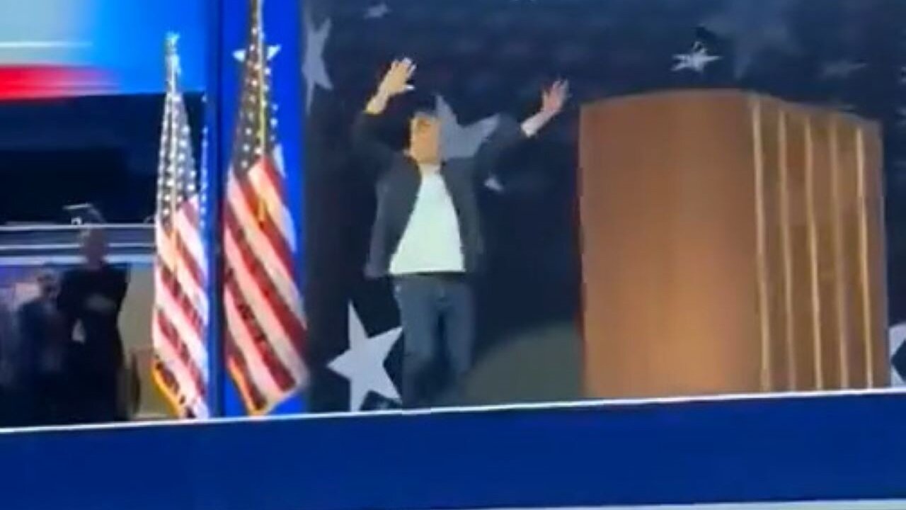 Video Shows Kamala's Husband Practicing Being Gay As Possible On The DNC Stage