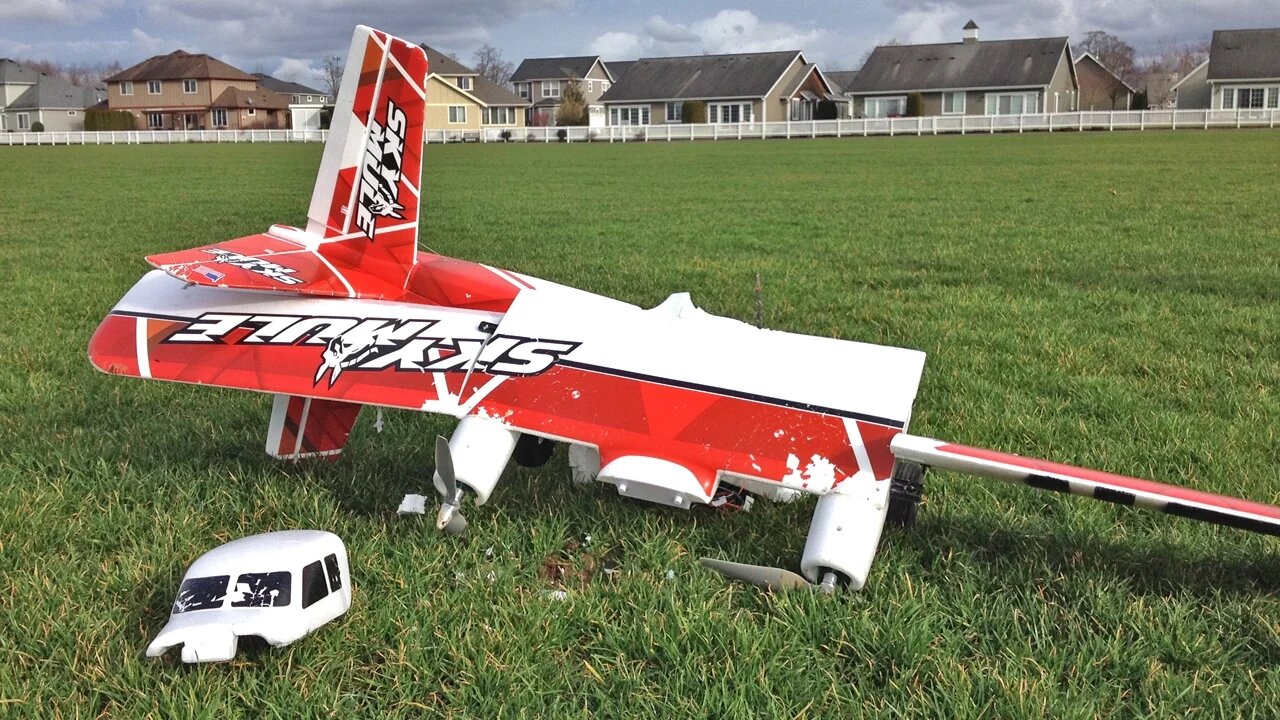 Epic RC Plane Crash - HobbyKing Durafly SkyMule Twin FPV Sports Model 1500mm RC Plane