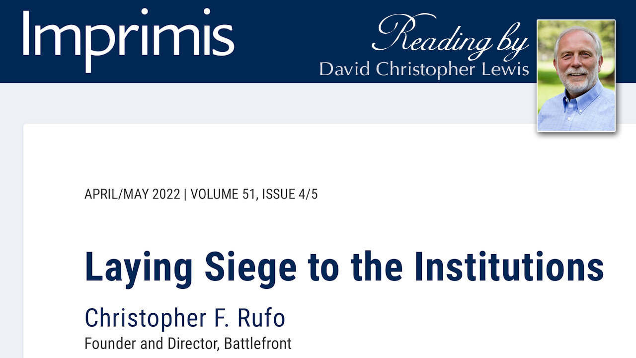 Laying Siege to the Institutions