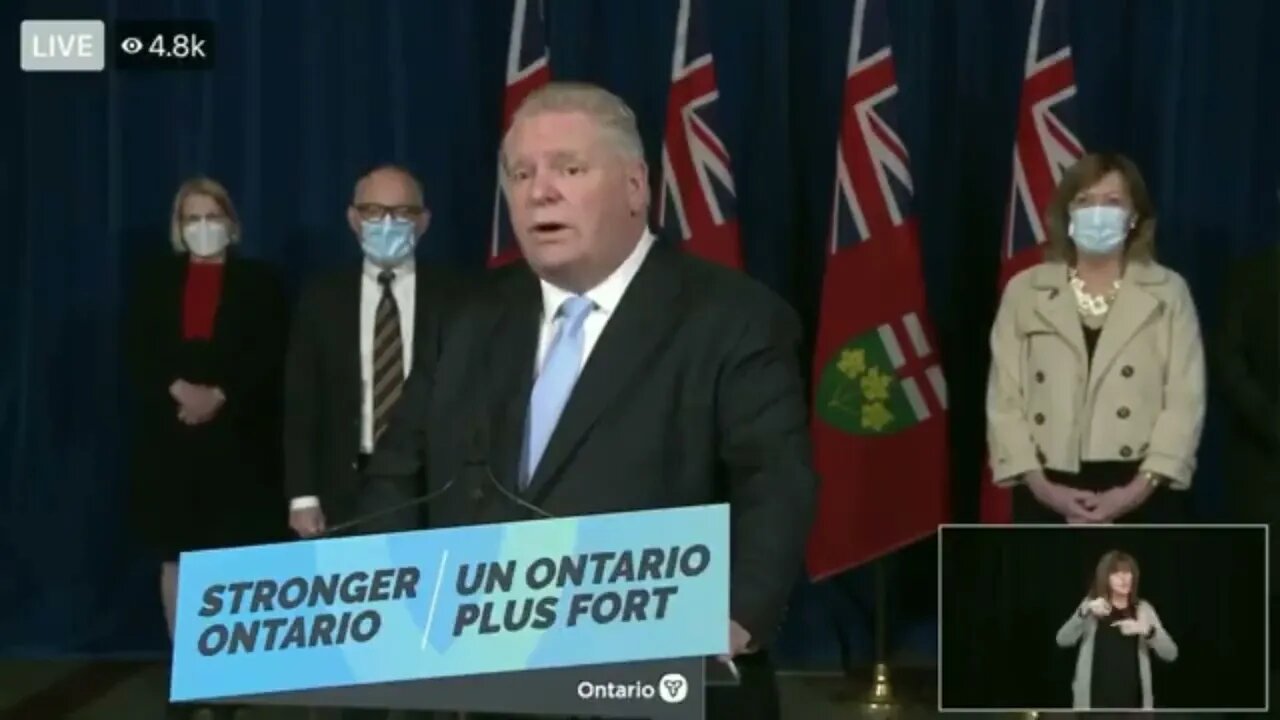 Ontario Premier Doug Ford CANCELS Vaccine Passports