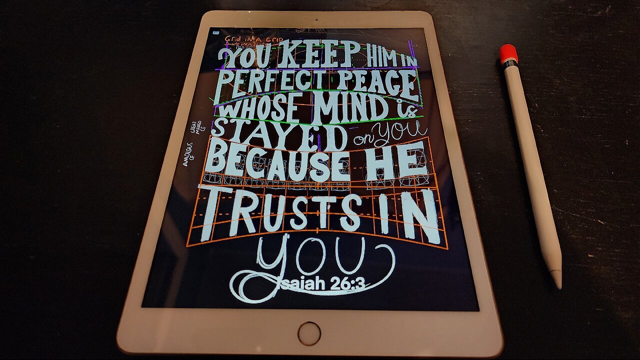 Isaiah 26:3 Hand Lettering In Procreate 8/14/2024