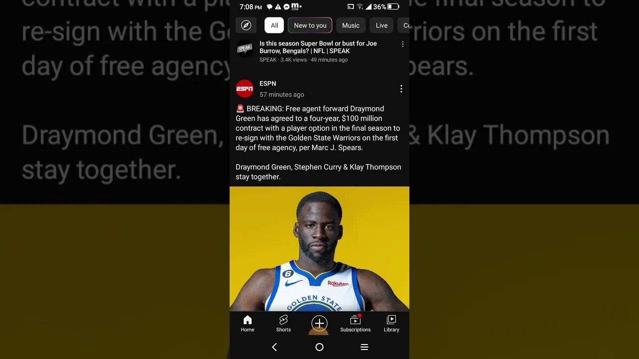 GOLDEN STATE RESIGNS DRAYMOND GREEN 4/YEAR 100MILLION!!!
