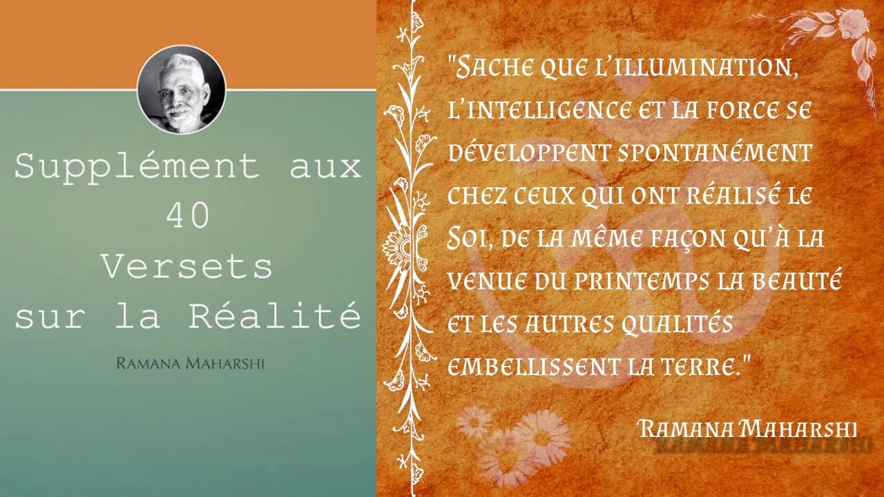 Ramana Maharshi - Supplément aux 40 Versets sur la Réalité (Ulladu Narpadu)