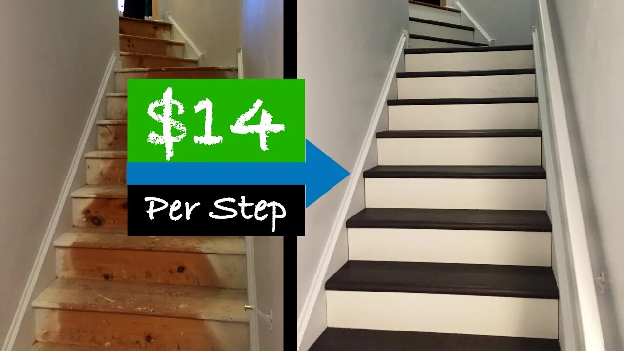 Transform your staircase with a $180 budget ($14 per step)