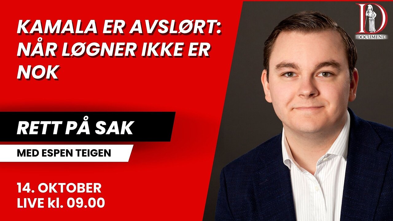 Kamala er avslørt: Når løgner ikke er nok | Rett på sak 14. oktober 2024