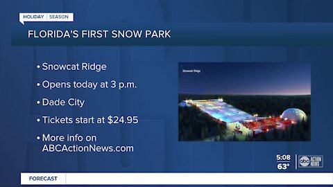 Florida's first snow park opens today in Dade City