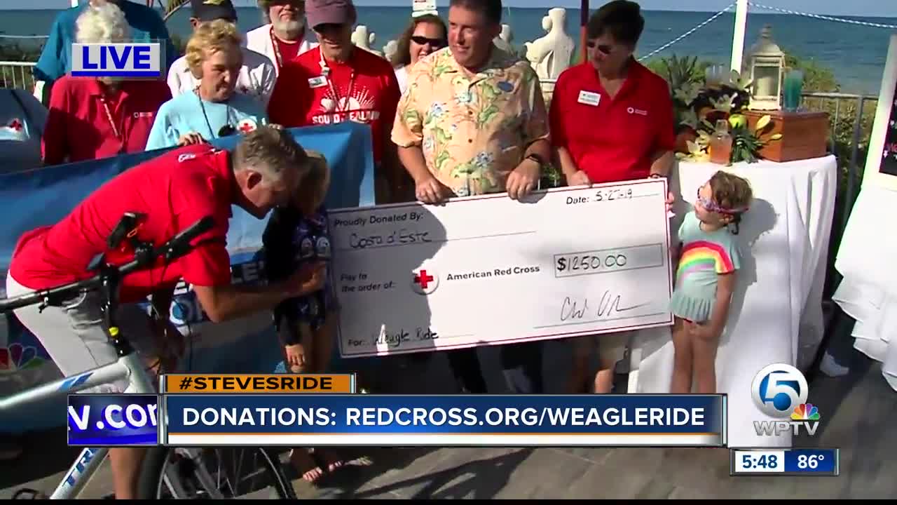 Steve's Ride: Costa d'Este donates $1,250 to the Red Cross
