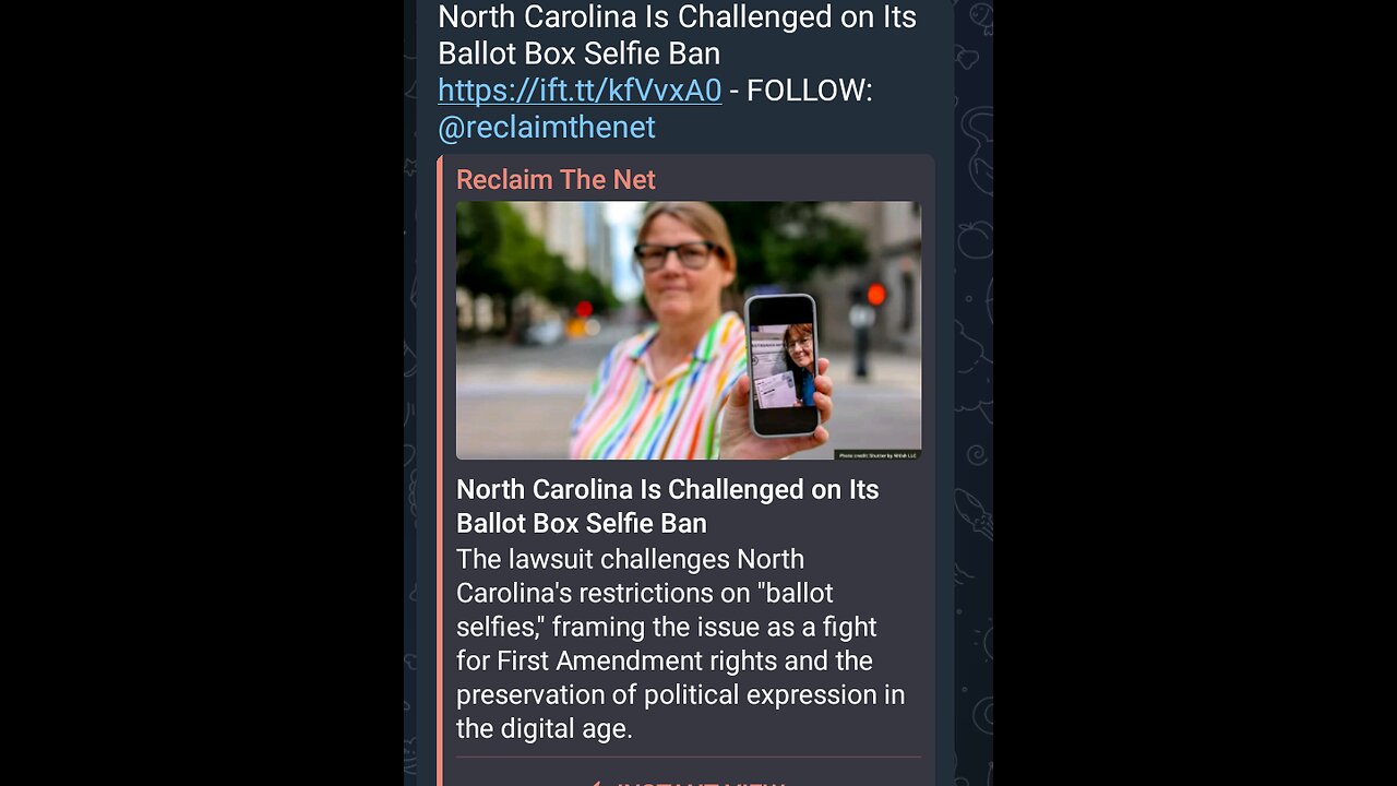 News Shorts: North Carolina versus Ballot Selfies