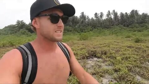 10 Solo survival NO FOOD, NO WATER, NO SHELTER on a deserted island, With a knife and hand line