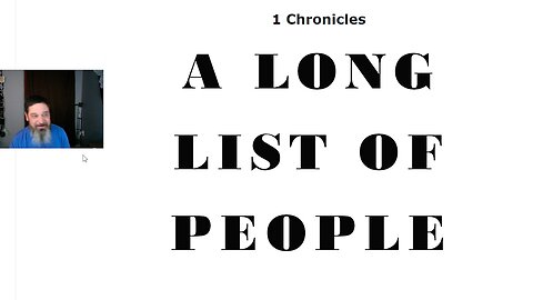 A list of MANY Fathers (1 Chronicles 1-8)