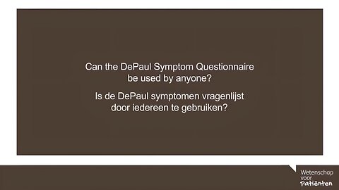 Can the DePaul Symptom Questionnaire be used by anyone? - Leonard Jason (Psychologist)