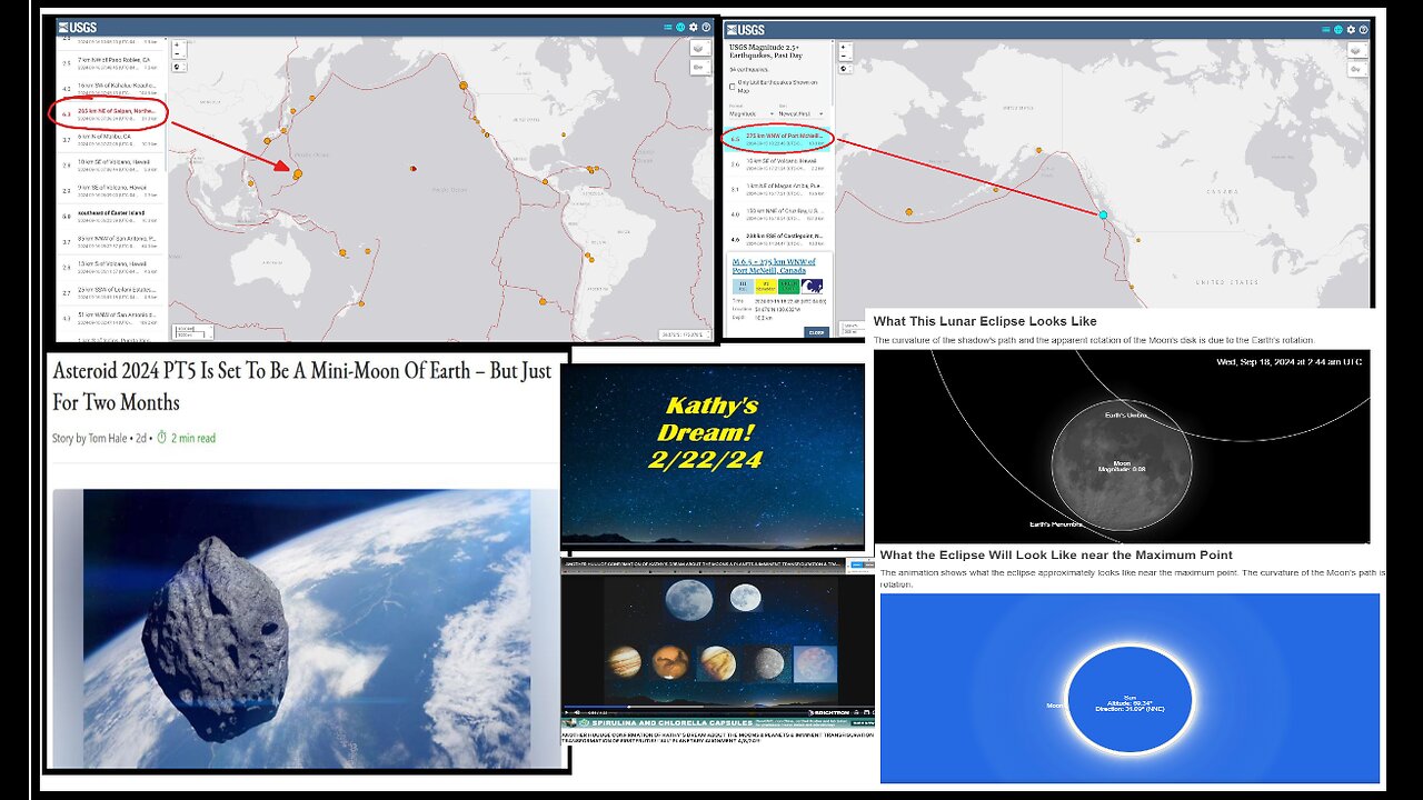 Dan's Earthquake Update & Kathy Shares Some Big Events Coming In The Heavens!!