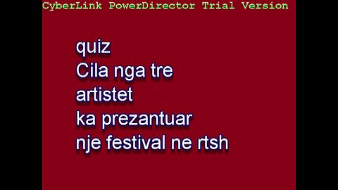 Cila nga tre aktoret ka prezantuar nje festival ne rtsh ?