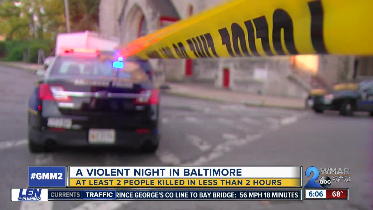 Three shot dead in less than two hours in Baltimore Wednesday night