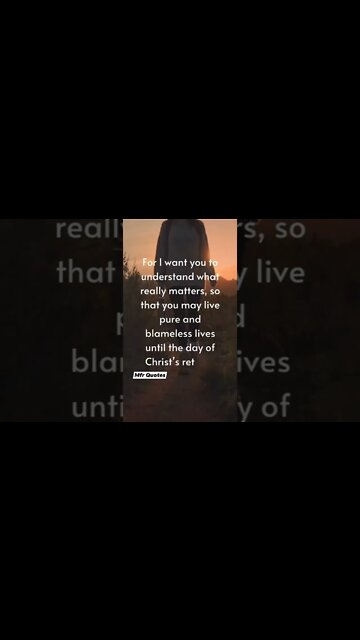 so that you may live