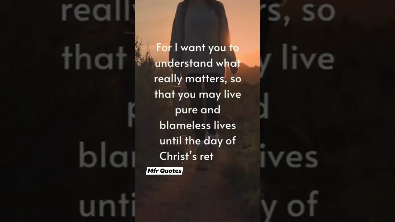 so that you may live