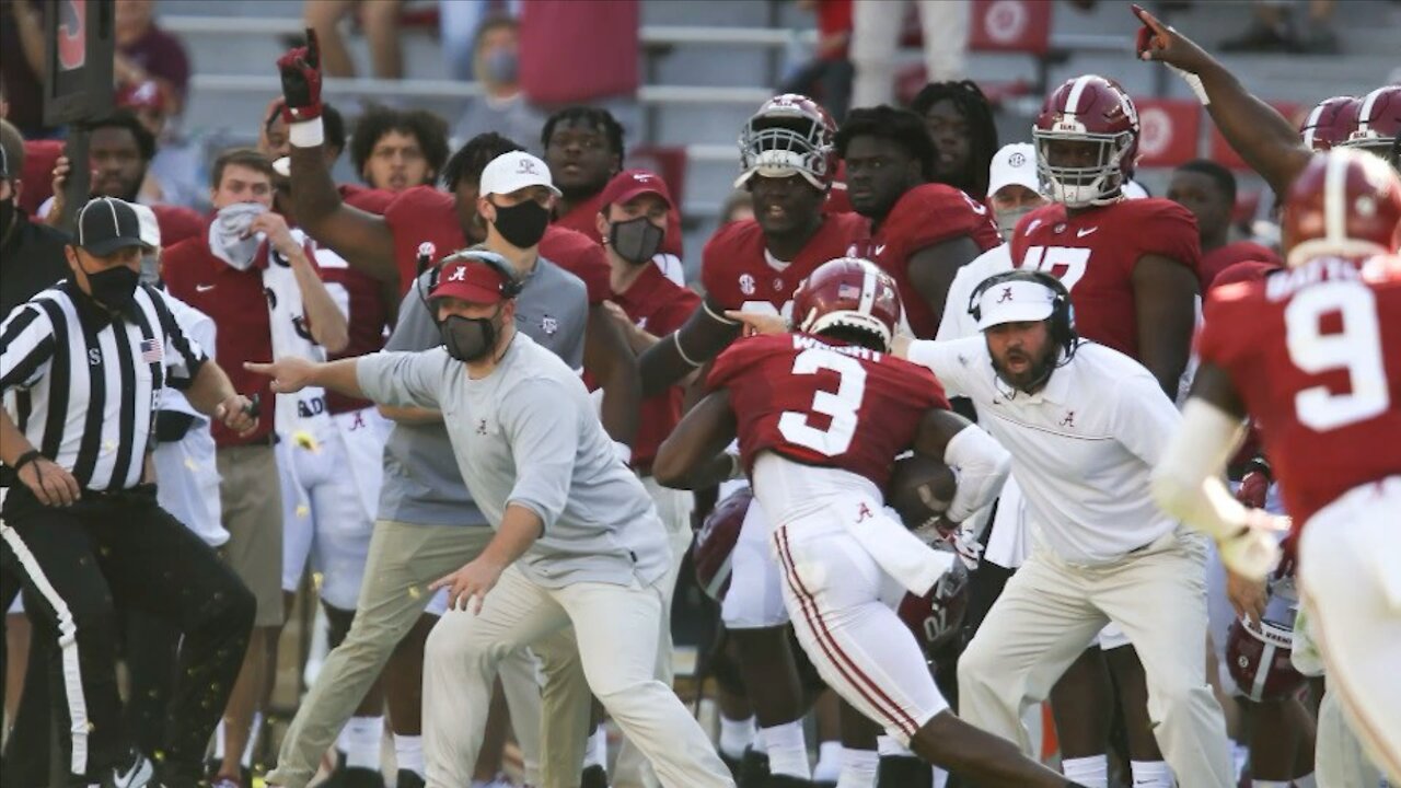 48 days until Alabama Football 🐘🔥 Daniel Wright 48 Yards Pick-6 against Texas A&M!