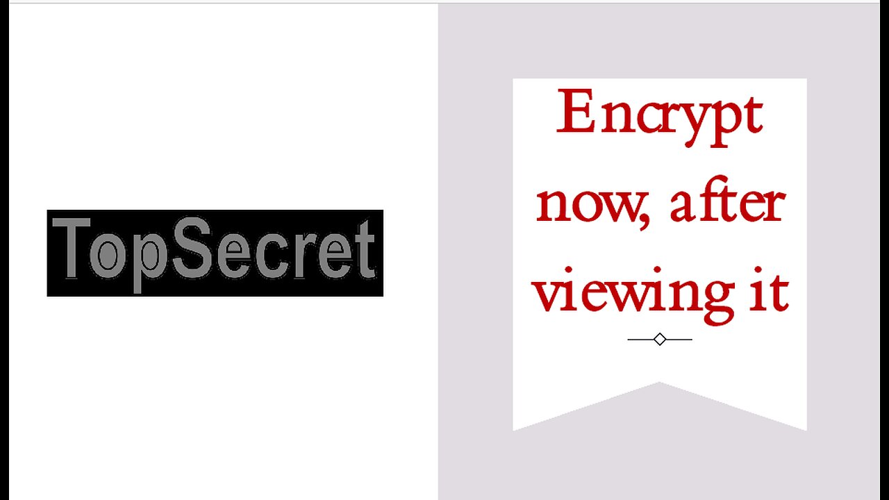 Secrecy - it's so sweet. Yes, it is sweet, but for WHOM?