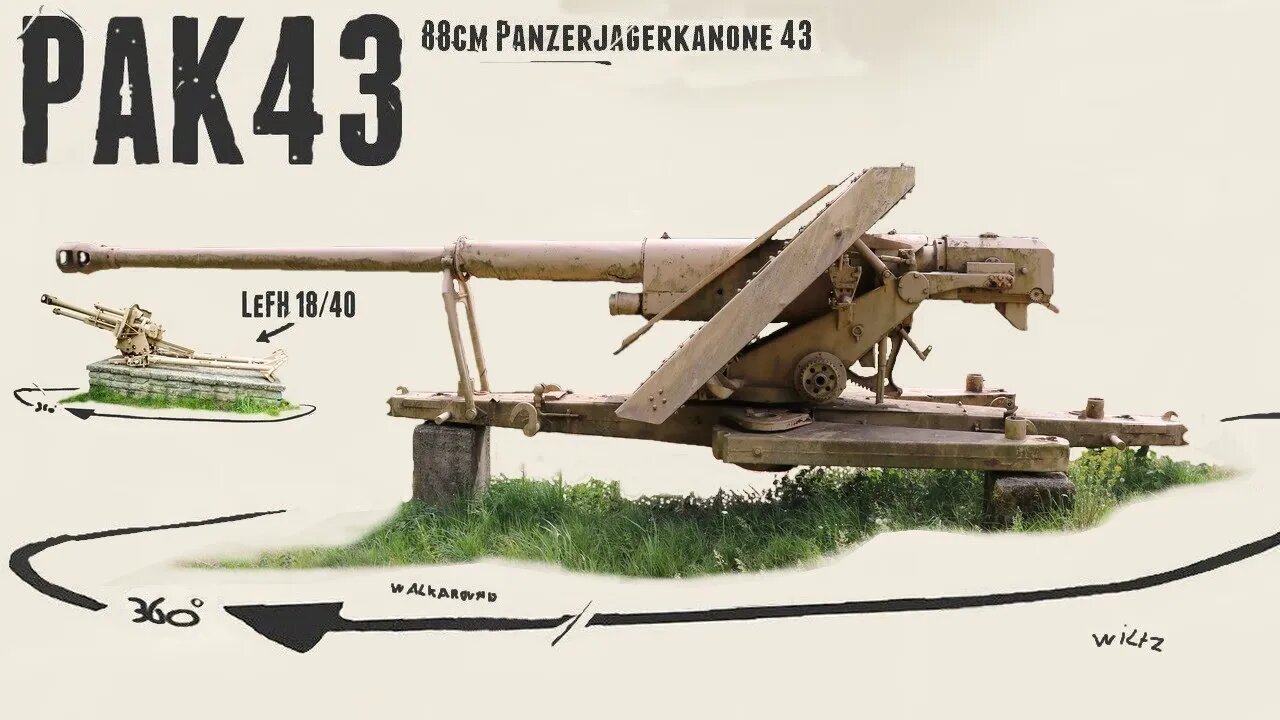 Pak43 - Walkaround - Wiltz - Bazooka Boogie monument.