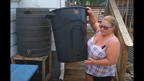 D.I.Y Rain Barrel Setup for purchased and Homemade Rain Barrel