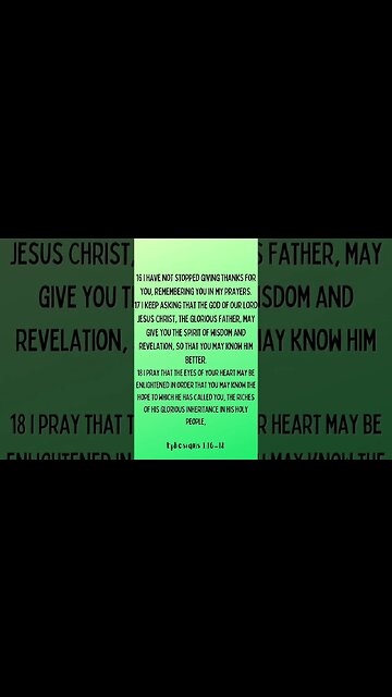 Ephesians 1:16-18 #shorts