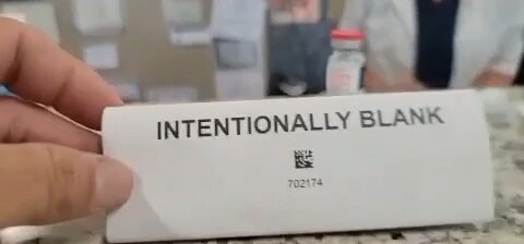 Vaccine insert sent blank