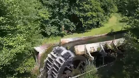 Stunning Franconia Aerial #6 Hydro electric water wheel in Egloffstein