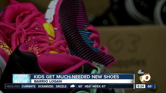 Barrio Logan students get much-needed shoes