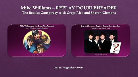 Sage of Quay® - REPLAY DOUBLEHEADER - Paul Is Dead (PID) with Crypt Rick & Sharon Clemons