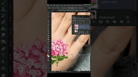 girls hand fack tattoo in photoshop tutorial #photoshop #shorts of ritik kherala #youtube