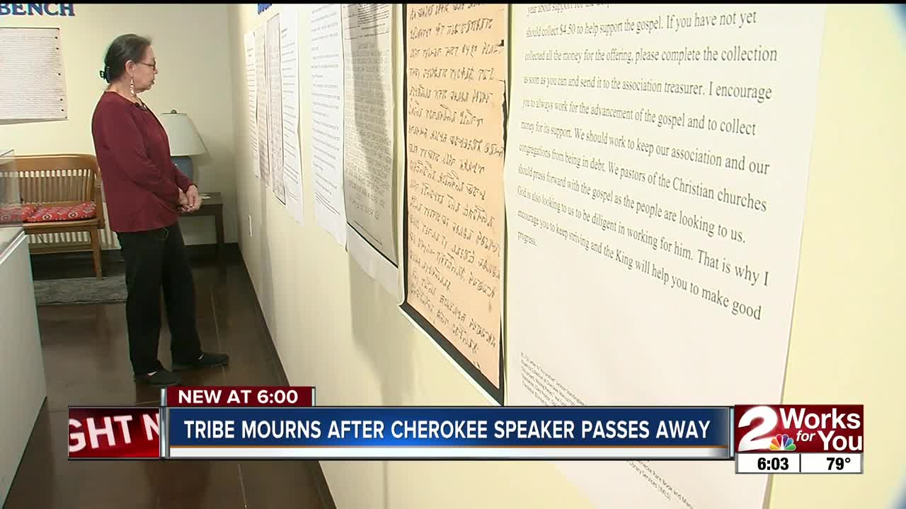 Tribe mourns after Cherokee speaker passes away