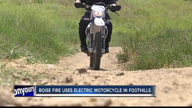 Boise Fire uses electric motorcycle for foothills emergency response