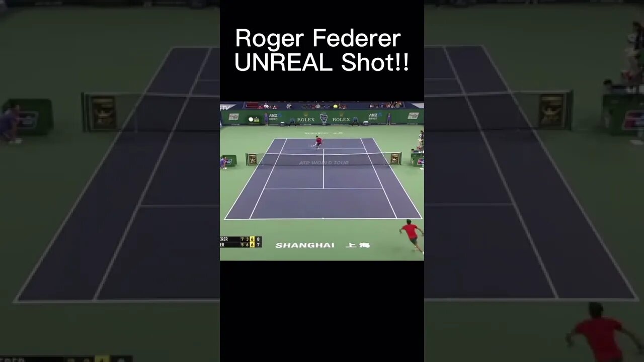 Roger Federer UNREAL Shot!! 🤯 #tennis #shorts