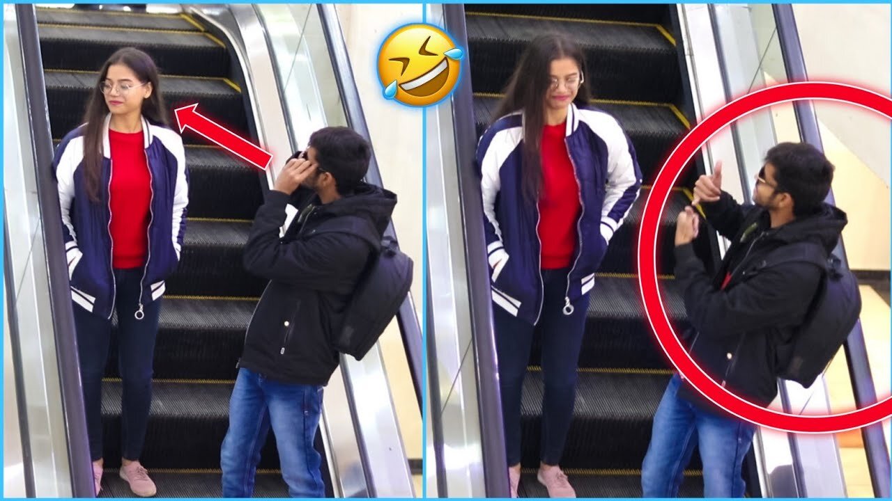 Showing off Style Prank on Girl's😂 on Escalator || Amazing Reactions ||