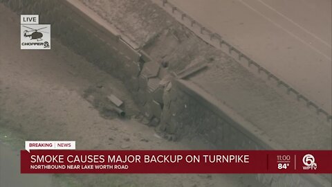 Ruptured gas line shuts down all north and southbound lanes of Florida Turnpike near Lake Worth Road