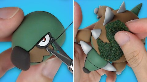 Making Pokemon figurines out of Clay - Torterra! Grass/Ground Pokemon | Clay Art