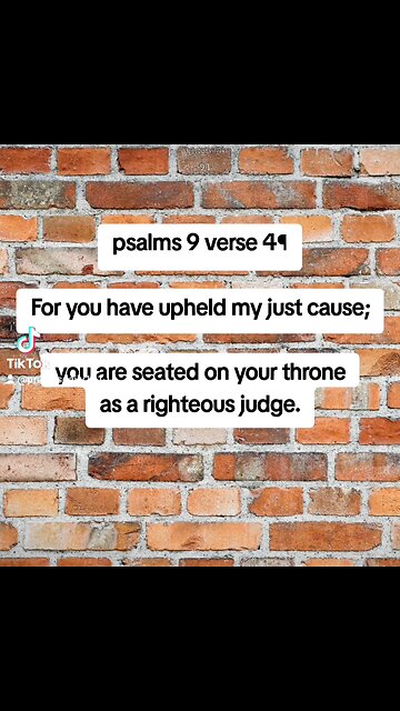 psalms 9 verse 4