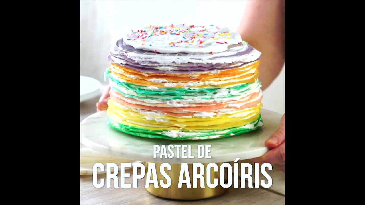 Rainbow Crepe Cake