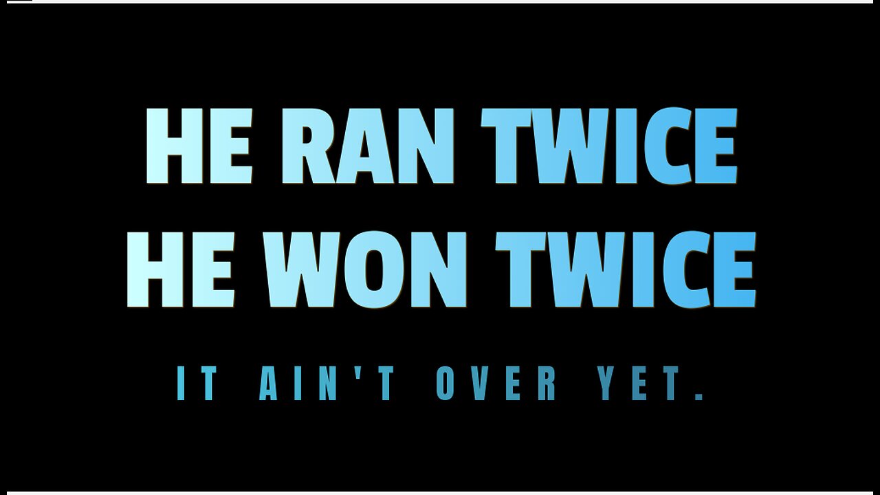 Trump Never Conceded 2020...It's Not Over!